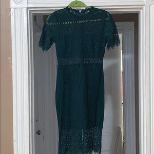 Forest Green Lace Dress